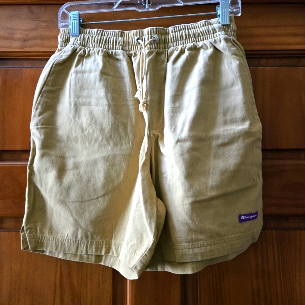 Champion Tan Athletic Shorts with Elastic Waistband Size S